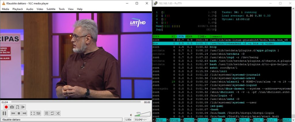 raspberry pi 4 tvheadend