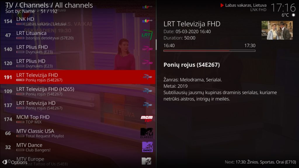 Kodi epg generavimas naudojant rex
