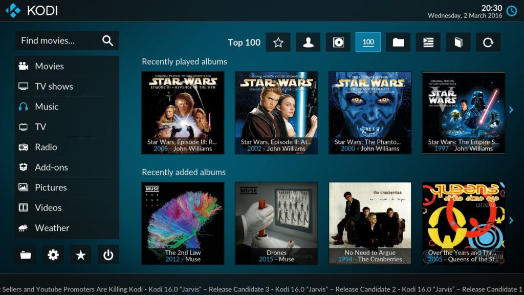 Kodi vietoje Smart TV programėlių arba ką veikia mano Raspberry Pi? 5 Krypton versijos oficialus skinas